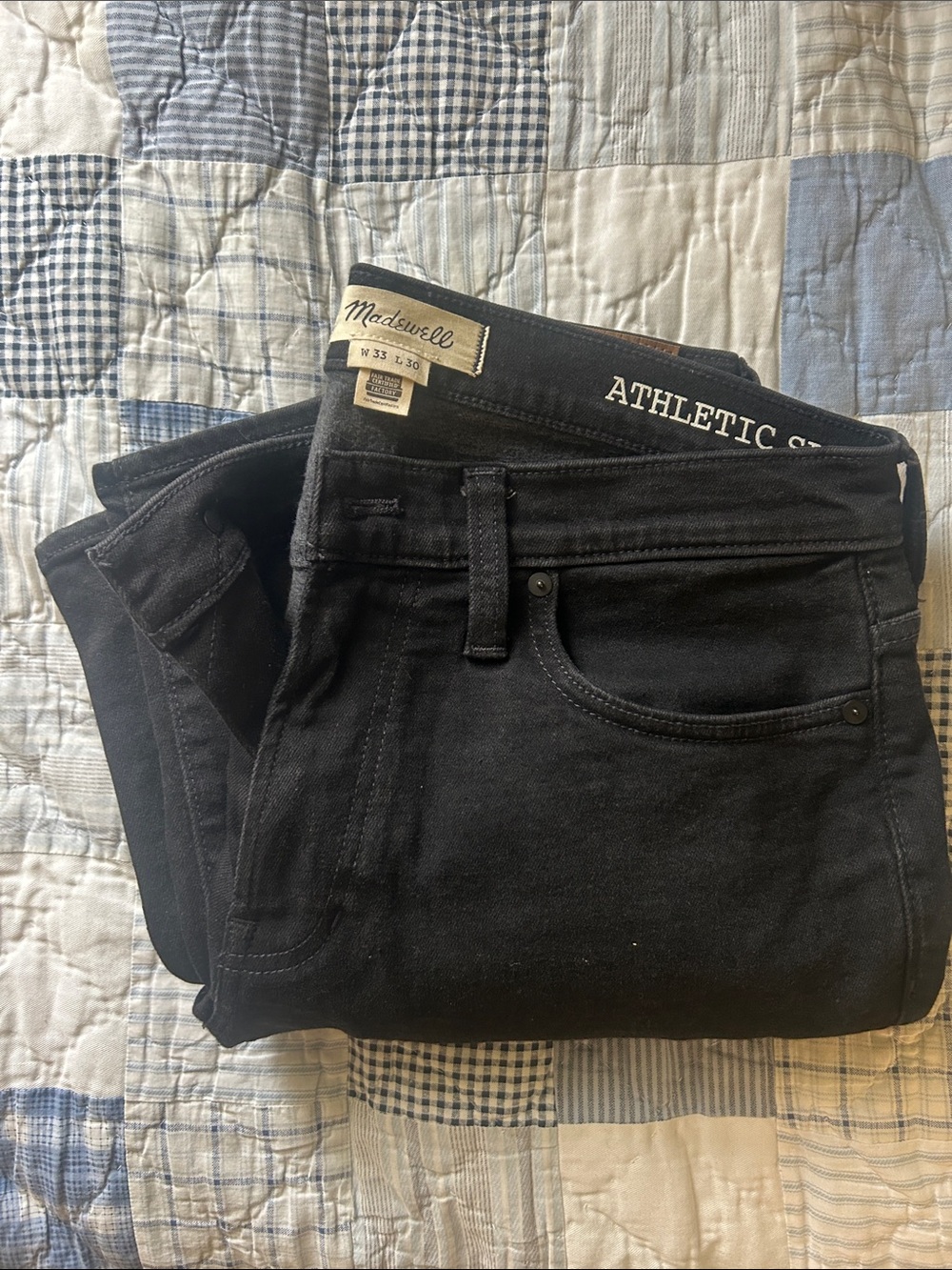 Madewell Athletic Slim 33x30 Black Jeans